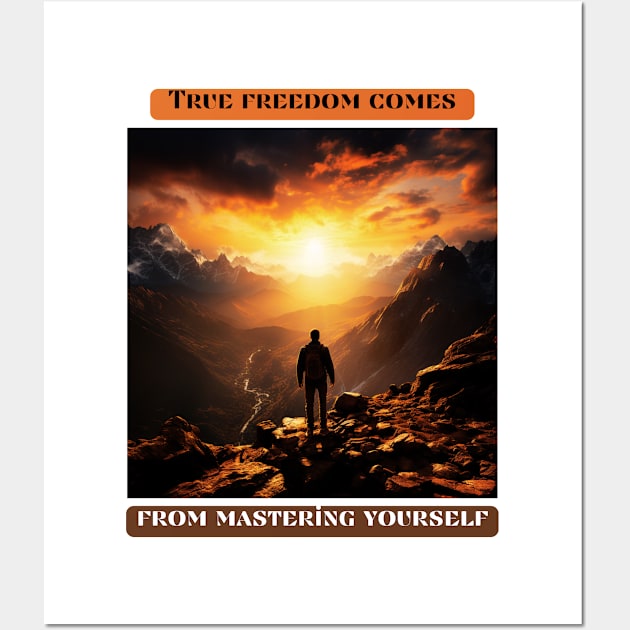 True freedom comes from mastering yourself Wall Art by St01k@